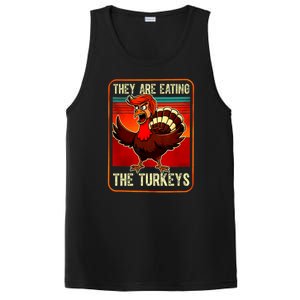 They Are Eating The Turkeys Funny Donald Trump Thanksgiving PosiCharge Competitor Tank