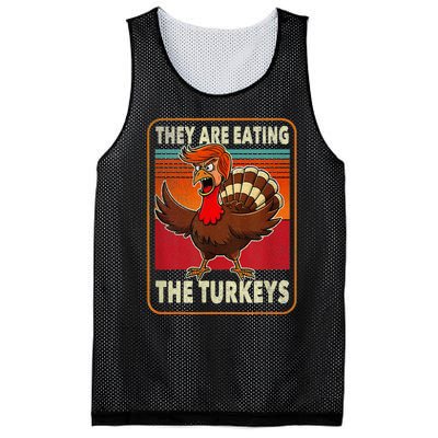 They Are Eating The Turkeys Thanksgiving Humor Mesh Reversible Basketball Jersey Tank