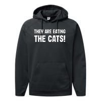 They Are Eating The Cats! Trump Harris Debate 2024 Performance Fleece Hoodie