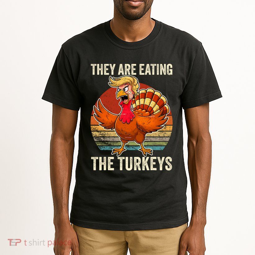 They Are Eating The Turkeys Thanksgiving Funny Turkeys Tall T-Shirt