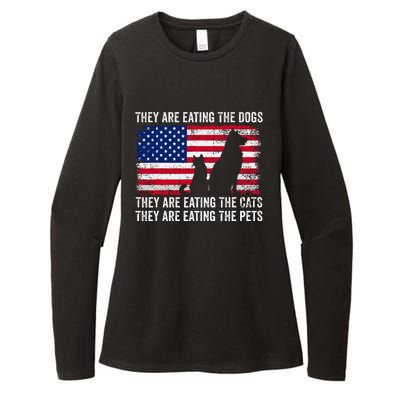 They Are Eating The Dogs The Cats The Pets Womens CVC Long Sleeve Shirt