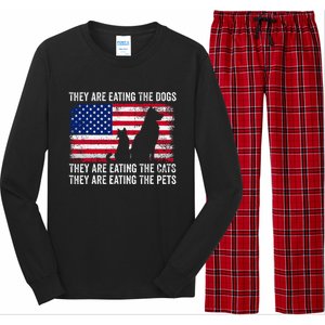 They Are Eating The Dogs The Cats The Pets Long Sleeve Pajama Set