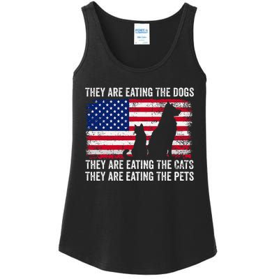 They Are Eating The Dogs The Cats The Pets Ladies Essential Tank