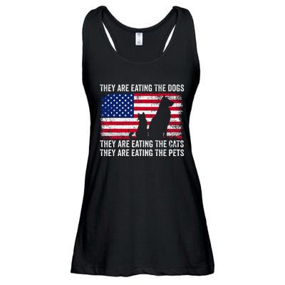 They Are Eating The Dogs The Cats The Pets Ladies Essential Flowy Tank