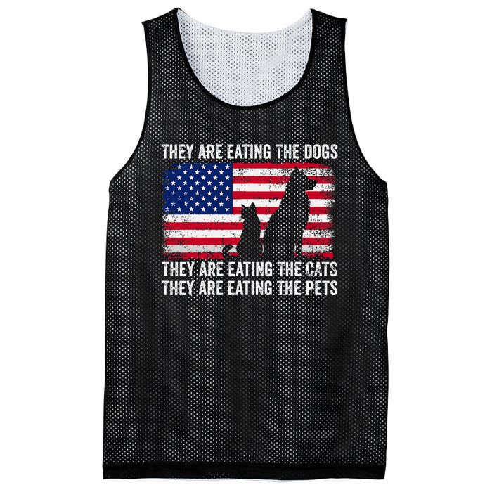 They Are Eating The Dogs The Cats The Pets Mesh Reversible Basketball Jersey Tank