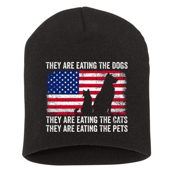 They Are Eating The Dogs The Cats The Pets Short Acrylic Beanie