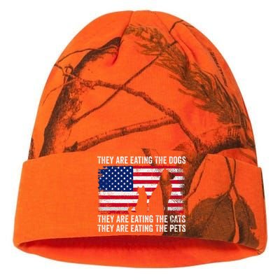 They Are Eating The Dogs The Cats The Pets Kati Licensed 12" Camo Beanie