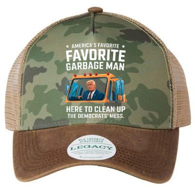 Trump AmericaS Favorite Garbage Man Trump In Trash Truck Legacy Tie Dye Trucker Hat