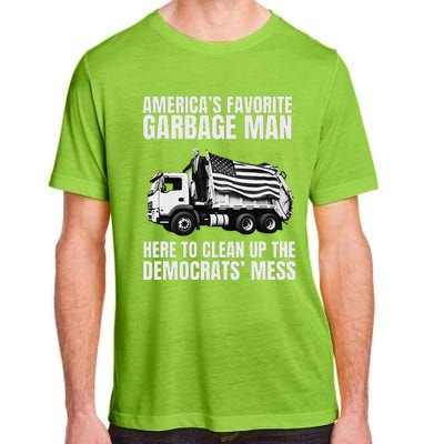 Trump AmericaS Favorite Garbage Man Trash Truck Photo Maga Gift Adult ChromaSoft Performance T-Shirt