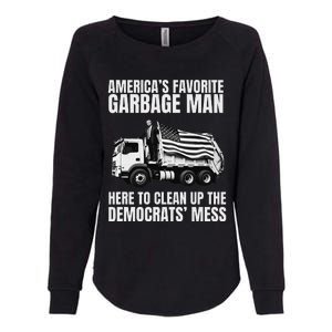 Trump AmericaS Favorite Garbage Man Trash Truck Photo Maga Gift Womens California Wash Sweatshirt