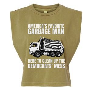 Trump AmericaS Favorite Garbage Man Trash Truck Photo Maga Gift Garment-Dyed Women's Muscle Tee