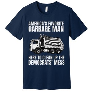 Trump AmericaS Favorite Garbage Man Trash Truck Photo Maga Gift Premium T-Shirt