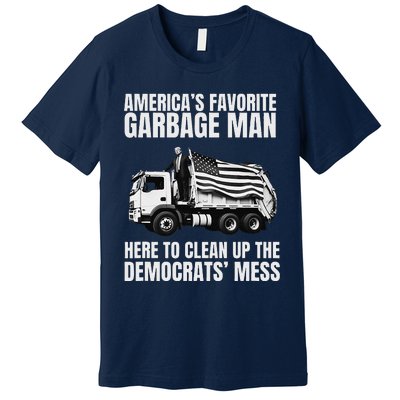 Trump AmericaS Favorite Garbage Man Trash Truck Photo Maga Gift Premium T-Shirt