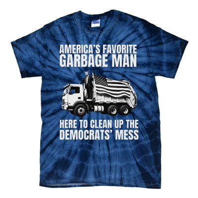 Trump AmericaS Favorite Garbage Man Trash Truck Photo Maga Gift Tie-Dye T-Shirt