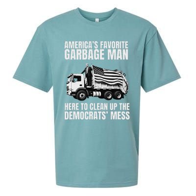 Trump AmericaS Favorite Garbage Man Trash Truck Photo Maga Gift Sueded Cloud Jersey T-Shirt