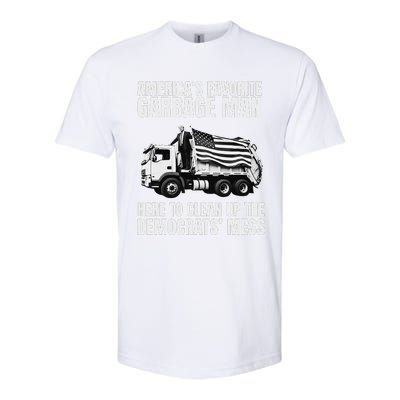 Trump AmericaS Favorite Garbage Man Trash Truck Photo Maga Gift Softstyle CVC T-Shirt