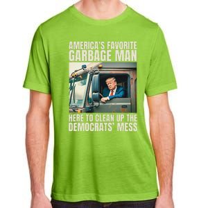 Trump AmericaS Favorite Garbage Man Trump In Trash Truck Gift Adult ChromaSoft Performance T-Shirt