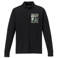 Trump AmericaS Favorite Garbage Man Trump In Trash Truck Gift Performance Long Sleeve Polo