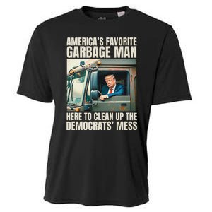 Trump AmericaS Favorite Garbage Man Trump In Trash Truck Gift Cooling Performance Crew T-Shirt