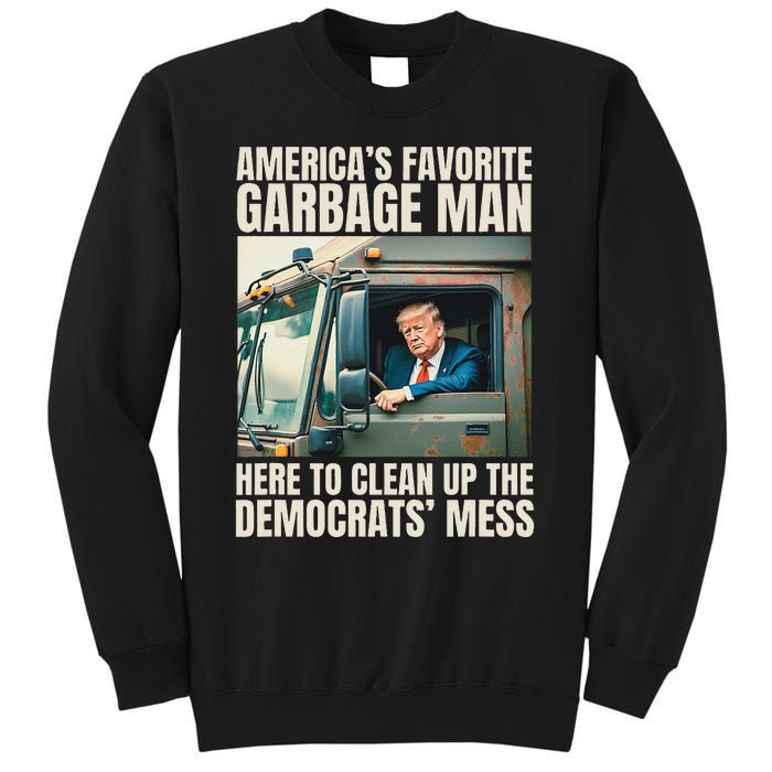 Trump AmericaS Favorite Garbage Man Trump In Trash Truck Gift Sweatshirt