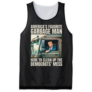 Trump AmericaS Favorite Garbage Man Trump In Trash Truck Gift Mesh Reversible Basketball Jersey Tank