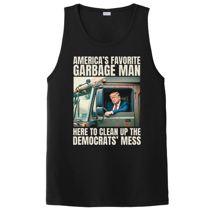 Trump AmericaS Favorite Garbage Man Trump In Trash Truck Gift PosiCharge Competitor Tank