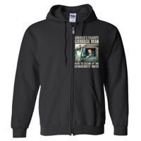 Trump AmericaS Favorite Garbage Man Trump In Trash Truck Gift Full Zip Hoodie