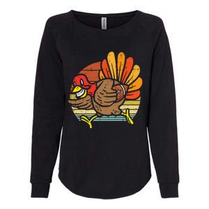 Turkey American Football Retro Thanksgiving Sports Womens California Wash Sweatshirt