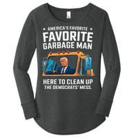 Trump AmericaS Favorite Garbage Man Trump In Trash Truck Gift Women's Perfect Tri Tunic Long Sleeve Shirt