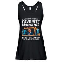 Trump AmericaS Favorite Garbage Man Trump In Trash Truck Gift Ladies Essential Flowy Tank