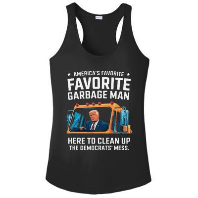 Trump AmericaS Favorite Garbage Man Trump In Trash Truck Gift Ladies PosiCharge Competitor Racerback Tank