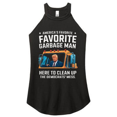 Trump AmericaS Favorite Garbage Man Trump In Trash Truck Gift Women's Perfect Tri Rocker Tank