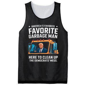 Trump AmericaS Favorite Garbage Man Trump In Trash Truck Mesh Reversible Basketball Jersey Tank