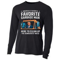 Trump AmericaS Favorite Garbage Man Trump In Trash Truck Cooling Performance Long Sleeve Crew