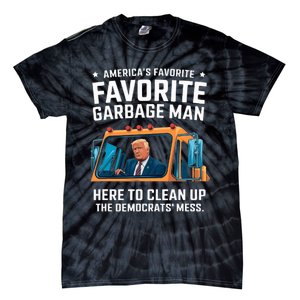 Trump AmericaS Favorite Garbage Man Trump In Trash Truck Tie-Dye T-Shirt