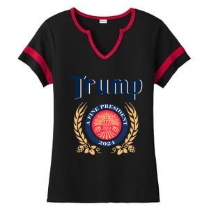 Trump A Fine President 2024 Ladies Halftime Notch Neck Tee