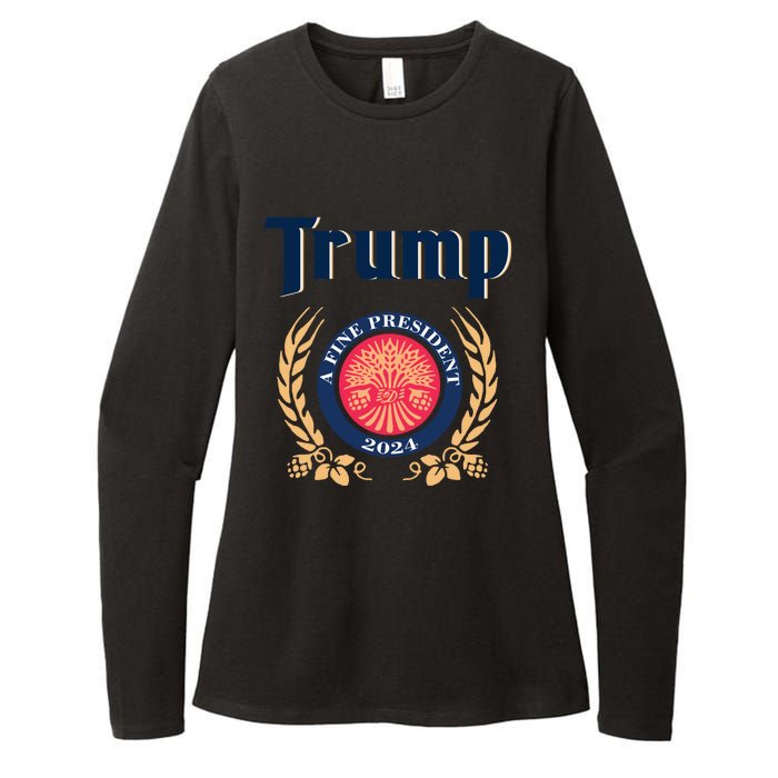 Trump A Fine President 2024 Womens CVC Long Sleeve Shirt