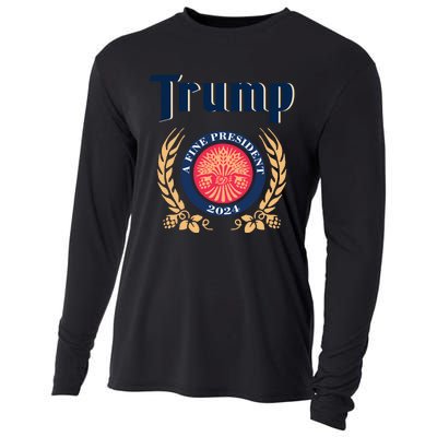 Trump A Fine President 2024 Cooling Performance Long Sleeve Crew