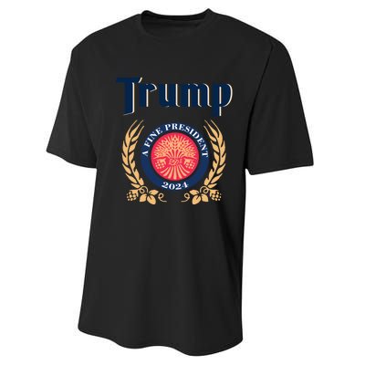 Trump A Fine President 2024 Performance Sprint T-Shirt