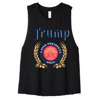 Trump A Fine President 2024 Women's Racerback Cropped Tank