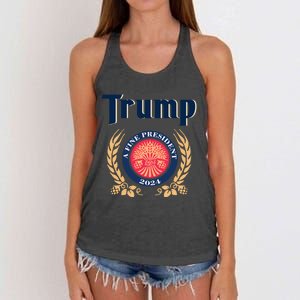 Trump A Fine President 2024 Women's Knotted Racerback Tank