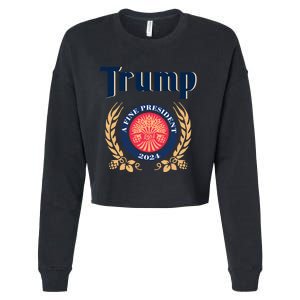 Trump A Fine President 2024 Cropped Pullover Crew