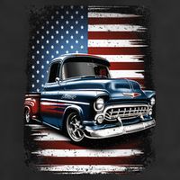 Truck American Flag 4th Of July Patriotic 11oz C Handle Ceramic Mug