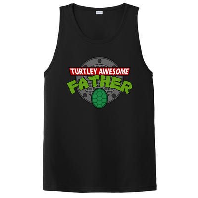 Turtley Awesome Father Awesome Fathers Day PosiCharge Competitor Tank