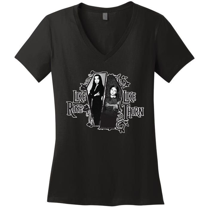 The Addams Family TV Series – Mothers Day Morticia Wednesday Women's V-Neck T-Shirt