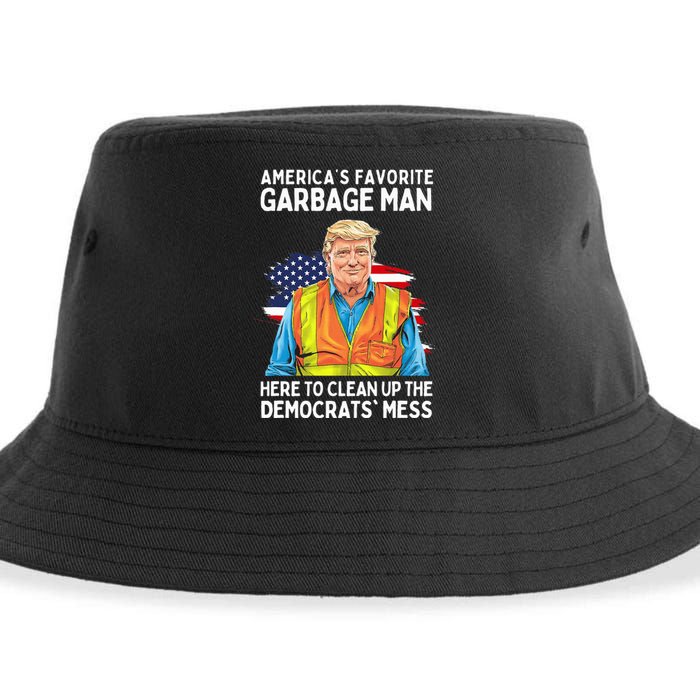 Trump AmericaS Favorite Garbage Man Trump In Trash Truck Sustainable Bucket Hat