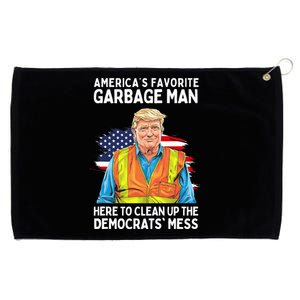 Trump AmericaS Favorite Garbage Man Trump In Trash Truck Grommeted Golf Towel