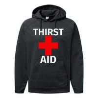 Thirst Aid Funny Drinking Performance Fleece Hoodie