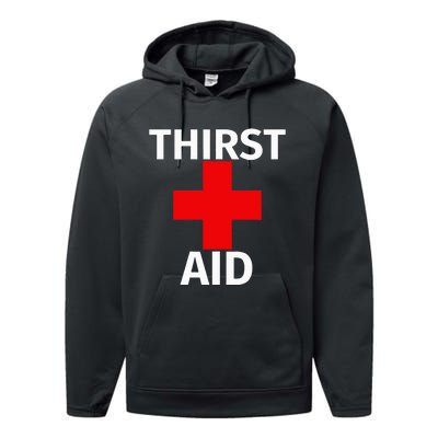 Thirst Aid Funny Drinking Performance Fleece Hoodie