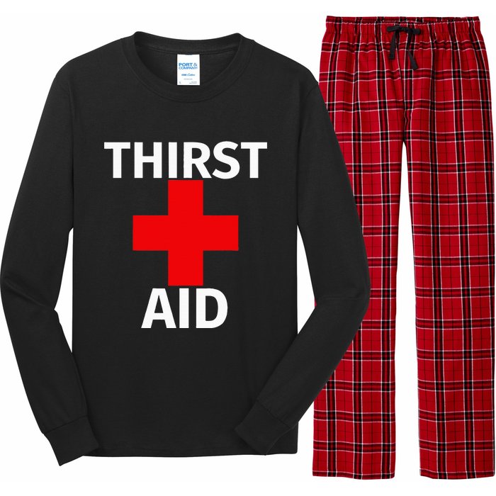 Thirst Aid Funny Drinking Long Sleeve Pajama Set